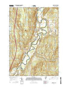 Newbury Vermont Current topographic map, 1:24000 scale, 7.5 X 7.5 Minute, Year 2015