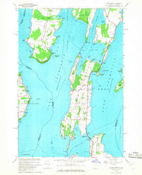 North Hero Vermont Historical topographic map, 1:24000 scale, 7.5 X 7.5 Minute, Year 1966
