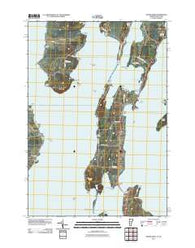 North Hero Vermont Historical topographic map, 1:24000 scale, 7.5 X 7.5 Minute, Year 2011