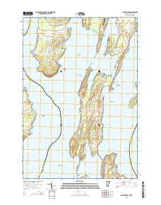 North Hero Vermont Current topographic map, 1:24000 scale, 7.5 X 7.5 Minute, Year 2015