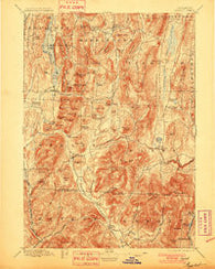 Pawlet Vermont Historical topographic map, 1:62500 scale, 15 X 15 Minute, Year 1897