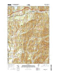 Poultney Vermont Current topographic map, 1:24000 scale, 7.5 X 7.5 Minute, Year 2015