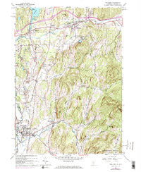 Poultney Vermont Historical topographic map, 1:24000 scale, 7.5 X 7.5 Minute, Year 1964