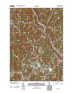 Quechee Vermont Historical topographic map, 1:24000 scale, 7.5 X 7.5 Minute, Year 2012