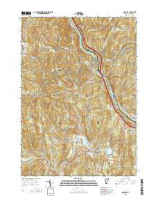 Quechee Vermont Current topographic map, 1:24000 scale, 7.5 X 7.5 Minute, Year 2015