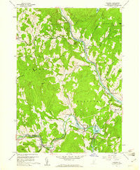Quechee Vermont Historical topographic map, 1:24000 scale, 7.5 X 7.5 Minute, Year 1959