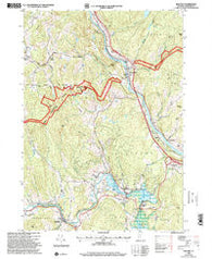 Quechee Vermont Historical topographic map, 1:24000 scale, 7.5 X 7.5 Minute, Year 1996