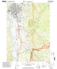 Rutland Vermont Historical topographic map, 1:24000 scale, 7.5 X 7.5 Minute, Year 1996