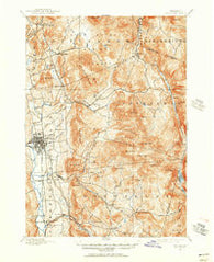 Rutland Vermont Historical topographic map, 1:62500 scale, 15 X 15 Minute, Year 1891