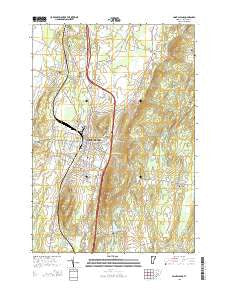 Saint Albans Vermont Current topographic map, 1:24000 scale, 7.5 X 7.5 Minute, Year 2015