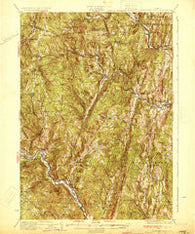 Saxtons River Vermont Historical topographic map, 1:62500 scale, 15 X 15 Minute, Year 1933
