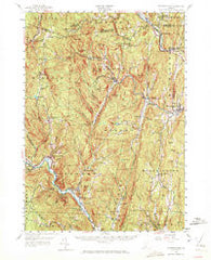 Saxtons River Vermont Historical topographic map, 1:62500 scale, 15 X 15 Minute, Year 1957