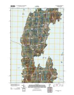 South Hero Vermont Historical topographic map, 1:24000 scale, 7.5 X 7.5 Minute, Year 2011