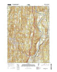 Springfield Vermont Current topographic map, 1:24000 scale, 7.5 X 7.5 Minute, Year 2015