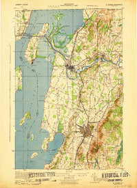 St. Albans Vermont Historical topographic map, 1:62500 scale, 15 X 15 Minute, Year 1943