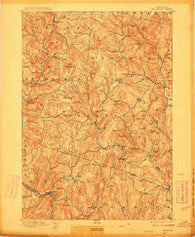Strafford Vermont Historical topographic map, 1:62500 scale, 15 X 15 Minute, Year 1896