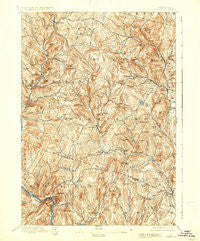 Strafford Vermont Historical topographic map, 1:62500 scale, 15 X 15 Minute, Year 1896