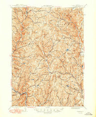 Strafford Vermont Historical topographic map, 1:62500 scale, 15 X 15 Minute, Year 1944
