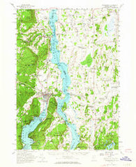Ticonderoga New York Historical topographic map, 1:62500 scale, 15 X 15 Minute, Year 1950