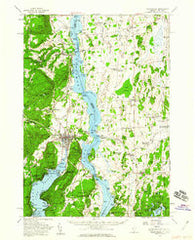 Ticonderoga New York Historical topographic map, 1:62500 scale, 15 X 15 Minute, Year 1950