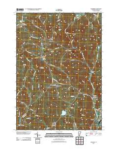Vershire Vermont Historical topographic map, 1:24000 scale, 7.5 X 7.5 Minute, Year 2012
