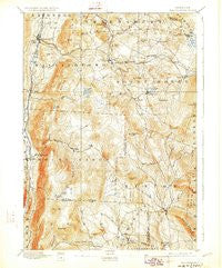 Wallingford Vermont Historical topographic map, 1:62500 scale, 15 X 15 Minute, Year 1893
