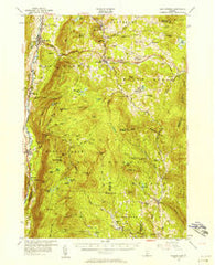 Wallingford Vermont Historical topographic map, 1:62500 scale, 15 X 15 Minute, Year 1955