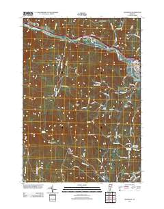 Waterbury Vermont Historical topographic map, 1:24000 scale, 7.5 X 7.5 Minute, Year 2012