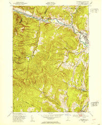 Waterbury Vermont Historical topographic map, 1:24000 scale, 7.5 X 7.5 Minute, Year 1948