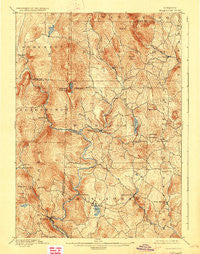 Wilmington Vermont Historical topographic map, 1:62500 scale, 15 X 15 Minute, Year 1889
