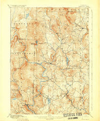 Wilmington Vermont Historical topographic map, 1:62500 scale, 15 X 15 Minute, Year 1899