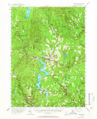 Wilmington Vermont Historical topographic map, 1:62500 scale, 15 X 15 Minute, Year 1954