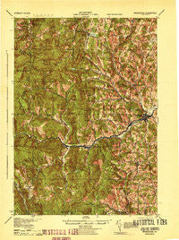 Woodstock Vermont Historical topographic map, 1:62500 scale, 15 X 15 Minute, Year 1943