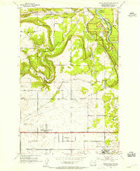 Airway Heights Washington Historical topographic map, 1:24000 scale, 7.5 X 7.5 Minute, Year 1954