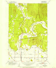 Alger Washington Historical topographic map, 1:24000 scale, 7.5 X 7.5 Minute, Year 1952