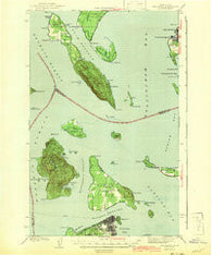 Anacortes Washington Historical topographic map, 1:62500 scale, 15 X 15 Minute, Year 1943