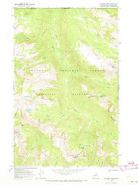 Ashnola Pass Washington Historical topographic map, 1:24000 scale, 7.5 X 7.5 Minute, Year 1969