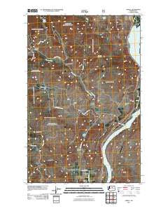 Azwell Washington Historical topographic map, 1:24000 scale, 7.5 X 7.5 Minute, Year 2011