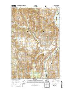 Azwell Washington Current topographic map, 1:24000 scale, 7.5 X 7.5 Minute, Year 2014