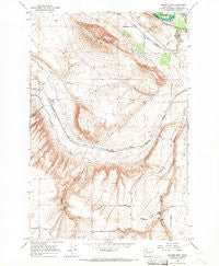 Badger Mtn Washington Historical topographic map, 1:24000 scale, 7.5 X 7.5 Minute, Year 1965