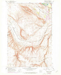 Badger Mtn Washington Historical topographic map, 1:24000 scale, 7.5 X 7.5 Minute, Year 1965
