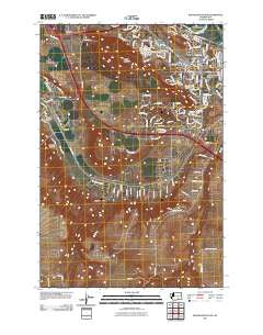 Badger Mountain Washington Historical topographic map, 1:24000 scale, 7.5 X 7.5 Minute, Year 2011