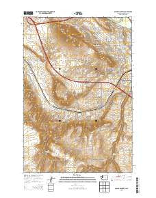 Badger Mountain Washington Current topographic map, 1:24000 scale, 7.5 X 7.5 Minute, Year 2013