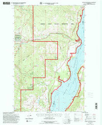 Bangs Mountain Washington Historical topographic map, 1:24000 scale, 7.5 X 7.5 Minute, Year 1992