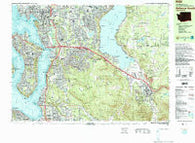 Bellevue South Washington Historical topographic map, 1:25000 scale, 7.5 X 15 Minute, Year 1983