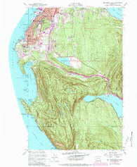 Bellingham South Washington Historical topographic map, 1:24000 scale, 7.5 X 7.5 Minute, Year 1954