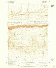 Beverly SE Washington Historical topographic map, 1:24000 scale, 7.5 X 7.5 Minute, Year 1954