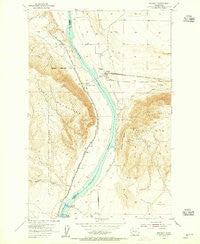 Beverly Washington Historical topographic map, 1:24000 scale, 7.5 X 7.5 Minute, Year 1954