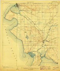 Blaine Washington Historical topographic map, 1:62500 scale, 15 X 15 Minute, Year 1907