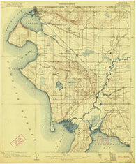 Blaine Washington Historical topographic map, 1:62500 scale, 15 X 15 Minute, Year 1907